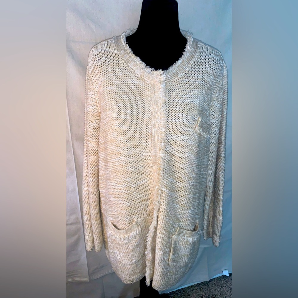 Creation L vintage knit cream and beige cardigan